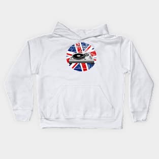 DJ Music Producer UK Flag Britain British Musician Kids Hoodie